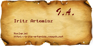 Iritz Artemisz névjegykártya